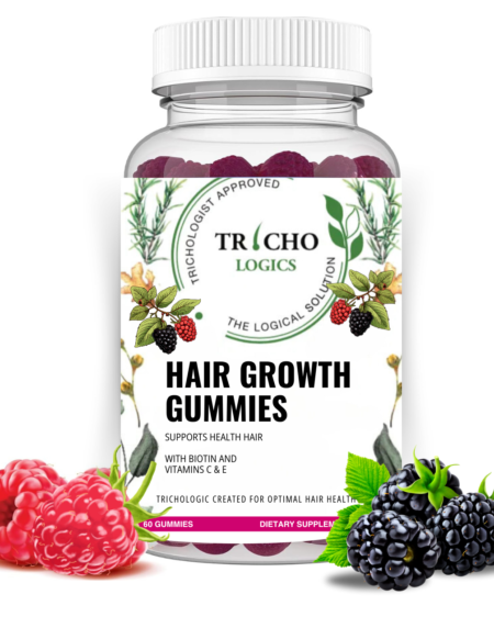 Hair Growth Berry Gummies by TrichoLogics Logic | Supplement, 60 Gummies